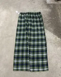 90s 古着　チェックパンツ　オーバーサイズ 青 タグ付き　archive
