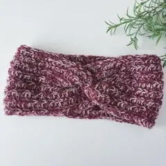 193｜ヘアバンド｜ヘアターバン｜毛糸ハンドメイド｜ツイストデザイン
