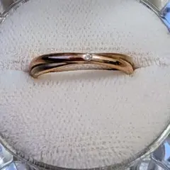 4℃　一粒ダイヤ　デザインリング