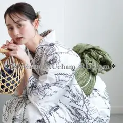 ✅新品【白地にしだれ柳と小舟】 utatane ウタタネ 浴衣単品