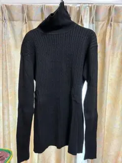 ブラック タートルネック セーター Lサイズ