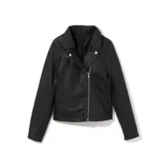 グレイル　ブラック レザーライダースジャケット