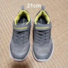 SKECHERS キッズ スニーカー 21cm グレーのサムネイル