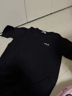 FILA ブラック 半袖Tシャツワンピースポケット付き