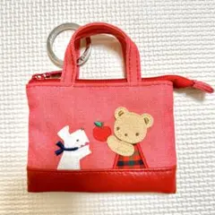 【美品】 familiar ファミリア ミニデニムバッグ 赤 完売品のサムネイル