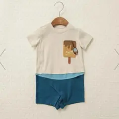 新品タグ付き⭐️branshes　カバーオール　80cm　半袖　アイスポケット