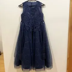 キッズドレス 150cm ネイビー フォーマル　発表会ドレス