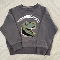 GU 恐竜　ティラノサウルス　トレーナー　スパンコール　120