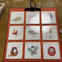 和紙ちぎり絵　福あそび