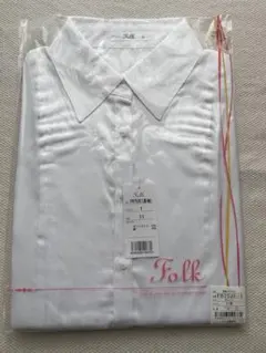 フォーク　ブラウス　長袖　ホワイト　１１号