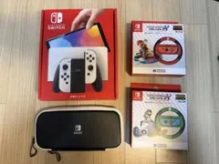 Nintendo Switch 有機EL マリオカート8 ハンドル2個 ケース付