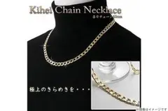 【超人気商品/送料無料】金メッキ6面ダブル喜平ネックレス