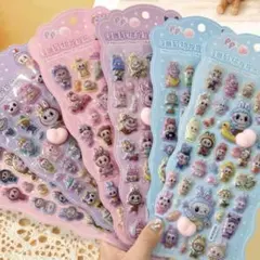 Labubu ラブブ お尻シール　桃シール　6枚セット