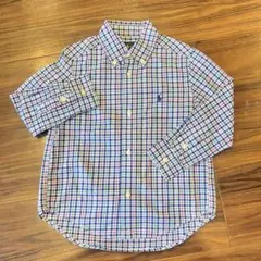 超美品Ralph Lauren ラルフローレン チェック柄 長袖 シャツ 100