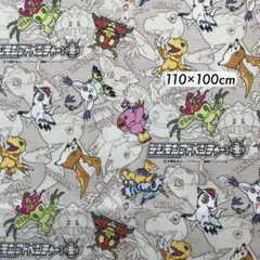 デジモンアドベンチャー　ベージュ系／オックス生地(キャラクター生地