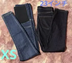 UNIQLO マタニティパンツ XS スキニーフィット ウルトラストレッチ 23