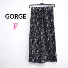 1008 ゴージ ロングスカート タイト ウエストゴム バックスリット ヒョウ柄