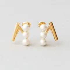 Jouete 美品★ジュエッテ★パール ピアス ダブルピアス ￥18700