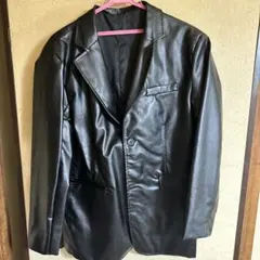 ブラックレザーブレザー