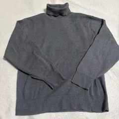 GU タートルネックニット グレー Mサイズ