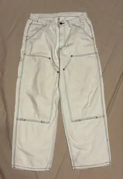 NAUTICA ノーティカ ダブルニー クラッシュド デニムパンツ 白 M
