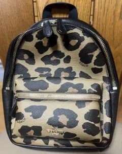 COACH コーチ　レオパード柄 バックパック リュック　ヒョウ柄のサムネイル