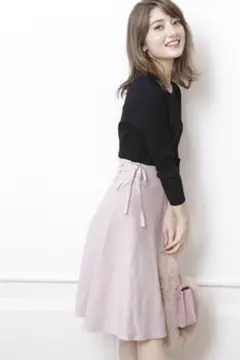 アプワイザーリッシェサイドレースアップニットワンピース