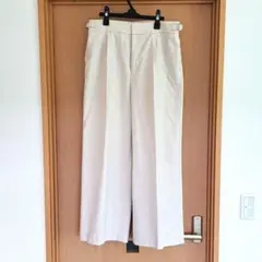 新品未使用　タグ付き　エマジェイムス　 ワイドパンツ 　アイボリー　13号　麻