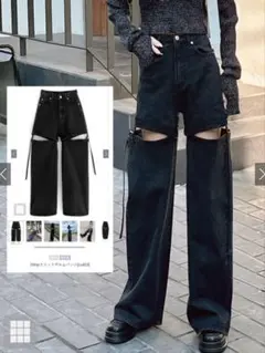 GRL 2wayスリットデニムパンツ cu453