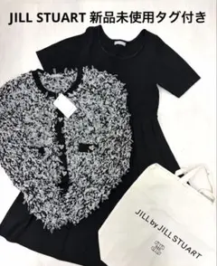 ジルスチュアート　セットアップ　半袖ワンピース　ニットジャケット　新品タグ付き