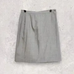 アリスバーリー タイトスカート M グレー ストライプ 膝丈 シンプル