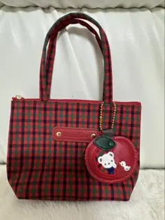 極美品familiarチェック柄ミニミニトート