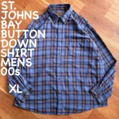 00s セントジョンズベイ ボタンダウンシャツ XL チェック シルエット最高のサムネイル