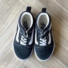 Vans スリッポン ブラック/ホワイト　17cm
