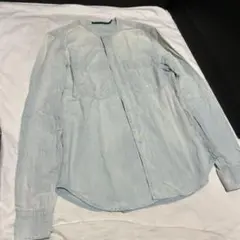 Ralph Laurenラルフローレン　バンドカラー長袖デニムシャツSポロのサムネイル