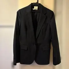 三点セットLE SOUK 黒 ストライプ ビジネスジャケット　パンツ　スカートのサムネイル