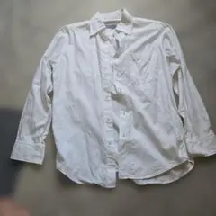 し*♪様 メンズ 長袖 ペイズリー柄 シャツ ホワイトのサムネイル