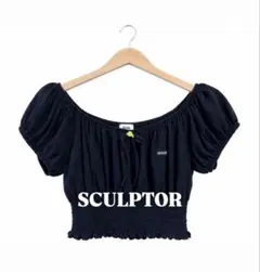 SCULPTOR オフショルダー トップス ブラック