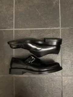 prada archive square leather belt shoes