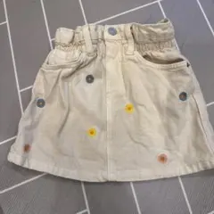 花柄刺繍スカート