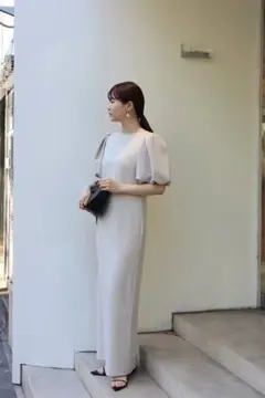 louren puff sleeve pencil dress - メルカリ