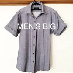 【美品】メンズビギ　men's bigi カジュアルシャツ　半袖　メンズのサムネイル