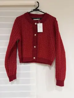 ニット　セーター　レッド　クリスマス