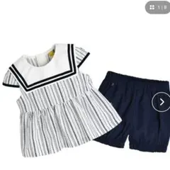 モイモルン　セーラーセットアップ　ブラウス　90　100