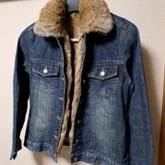 INTERNATIONAL WORLD JEANS ラビットファー付きGジャン