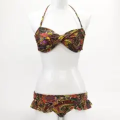 水着レディース ビキニ イエロー ペイズリー バンドゥビキニ 花柄 水着 新品
