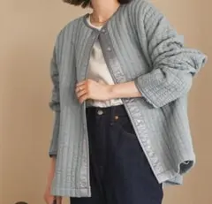 coen キルティングジャケット Lサイズ グレー　ユニクロ　無印良品好きな方に