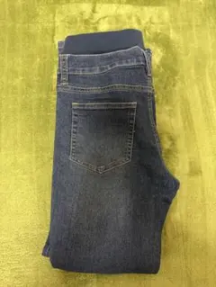 ダークブルーデニムパンツ ゴム入りウエスト