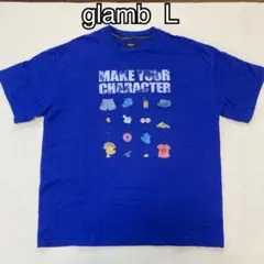 glamb グラム Make Your Character Ｔシャツ 青 Ｌのサムネイル