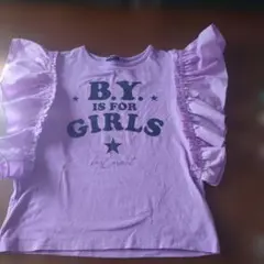 お値下げbyLoveit フリル袖 Tシャツ パープルのサムネイル